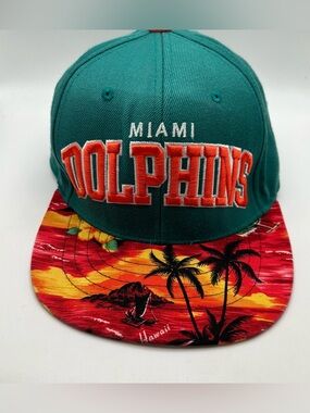 Miami Dolphins Mitchell And Ness NFL Hat Vintage Collection Snapback Hawaii Wool